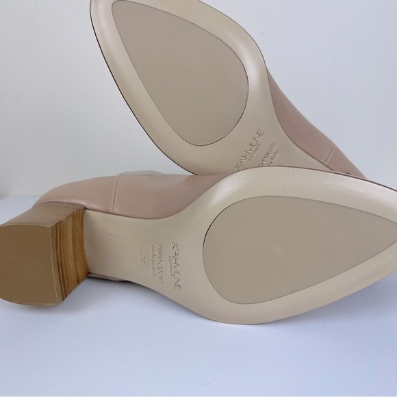 Kahmune | Neutral Leather Mila Chelsea Ankle Bootie Khaki | 38 - Picture 7 of 13